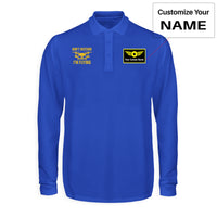 Thumbnail for Don't Disturb I'm Flying Designed Long Sleeve Polo T-Shirts