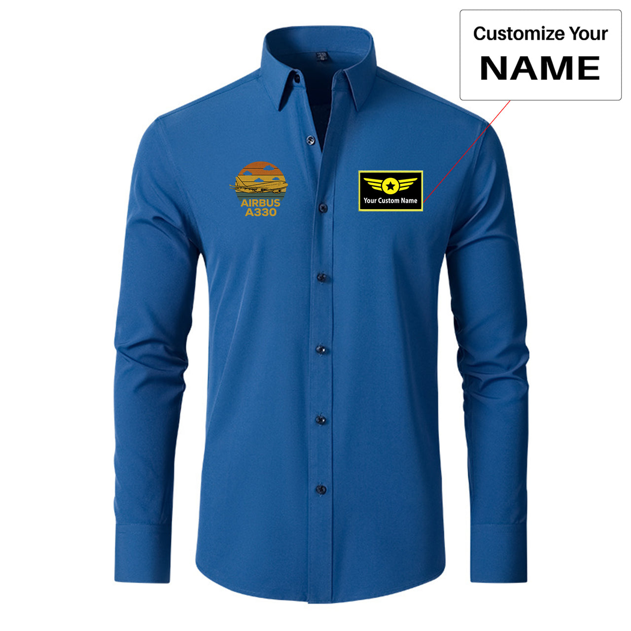 Retro Airbus A330 Designed Long Sleeve Shirts