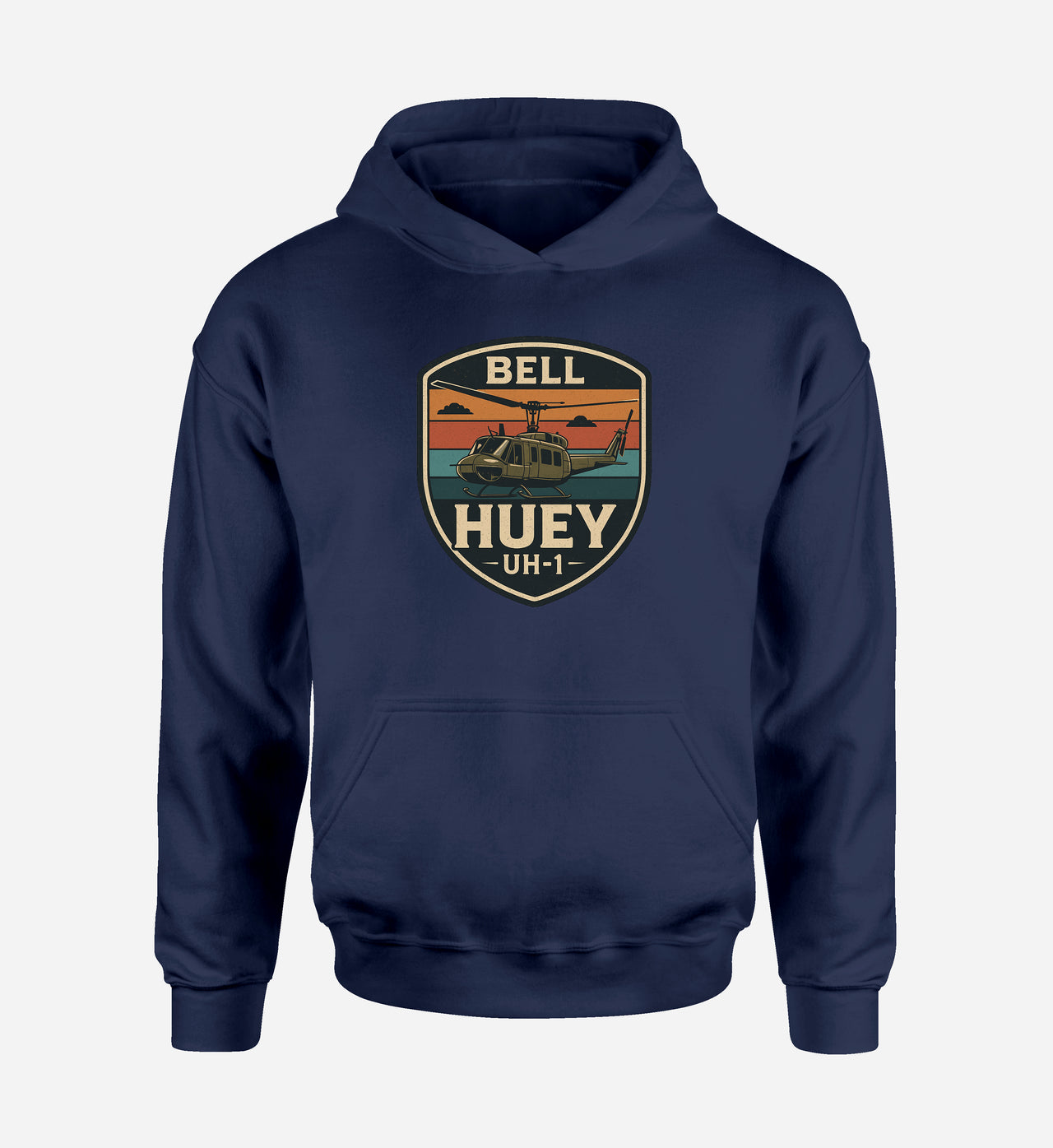 Retro BELL HUEY UH-1 Designed Hoodies