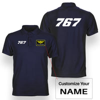 Thumbnail for 767 Flat Text Designed Double Side Polo T-Shirts