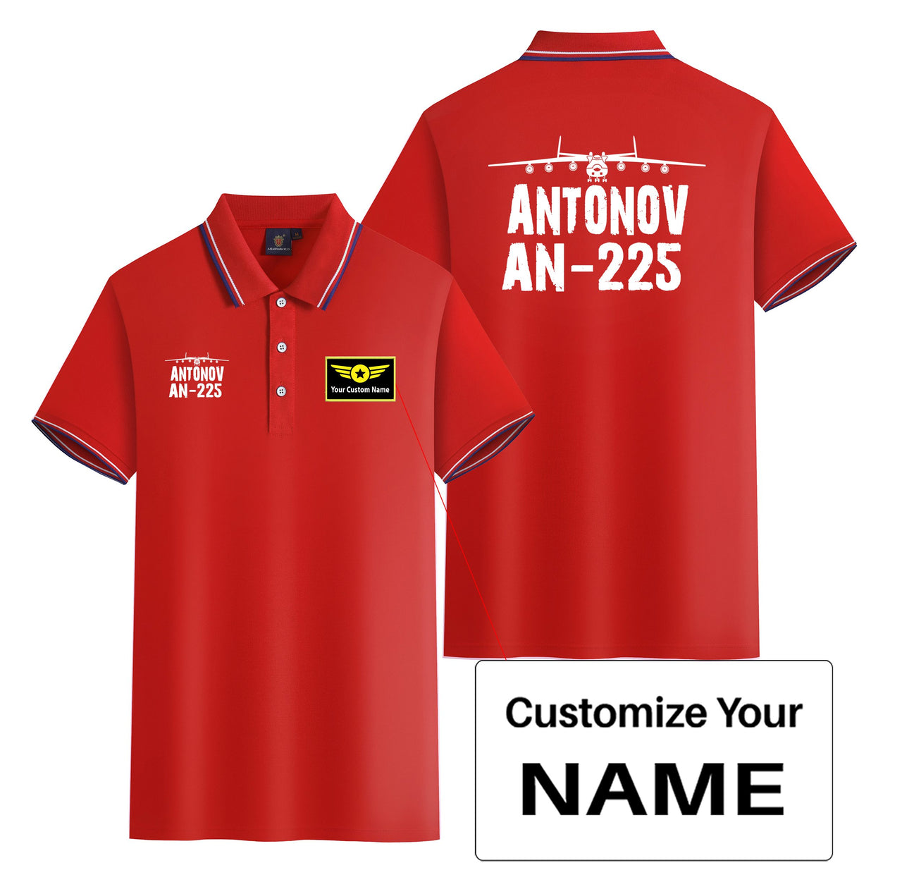 Antonov AN-225 & Plane Designed Stylish Polo T-Shirts (Double-Side)