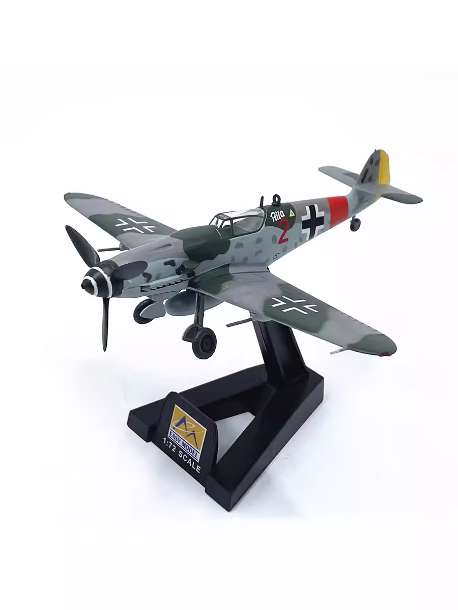 1:72 German World War II Messerschmitt Bf 109 Fighter Aircraft Airplane Model