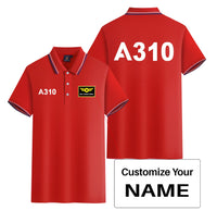 Thumbnail for A310 Flat Text Designed Stylish Polo T-Shirts (Double-Side)