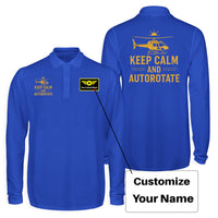 Thumbnail for Keep Calm and Autorotate Designed Long Sleeve Polo T-Shirts (Double-Side)