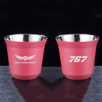 Thumbnail for 767 Flat Text Designed Double Wall Stainless Steel Coffee Mugs