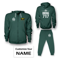 Thumbnail for Boeing 717 & Plane Designed Zipped Hoodies & Sweatpants Set