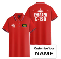 Thumbnail for Embraer E-190 & Plane Designed Stylish Polo T-Shirts (Double-Side)