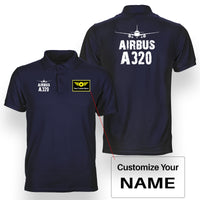 Thumbnail for Airbus A320 & Plane Designed Double Side Polo T-Shirts