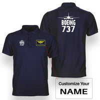 Thumbnail for Boeing 737 & Plane Designed Double Side Polo T-Shirts