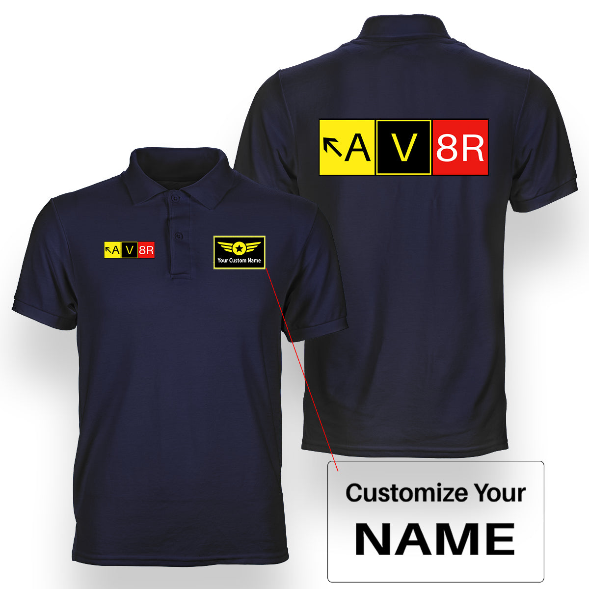 AV8R Designed Double Side Polo T-Shirts