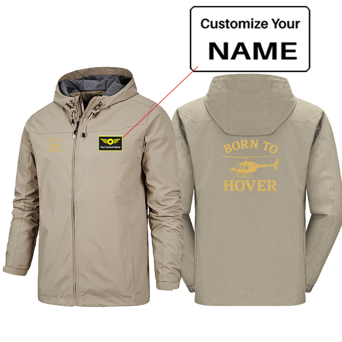 Born To Hover Designed Rain Jackets & Windbreakers