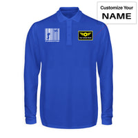 Thumbnail for Planespotting Designed Long Sleeve Polo T-Shirts