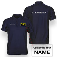 Thumbnail for KISS ME BEFORE FLIGHT Designed Double Side Polo T-Shirts