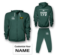 Thumbnail for Cessna 172 & Plane Designed Zipped Hoodies & Sweatpants Set
