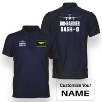 Thumbnail for Bombardier Dash-8 & Plane Designed Double Side Polo T-Shirts