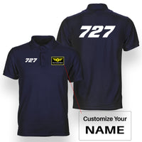 Thumbnail for 727 Flat Text Designed Double Side Polo T-Shirts