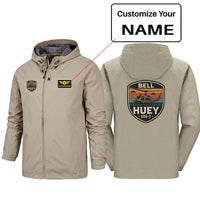 Thumbnail for Retro BELL HUEY UH-1 Designed Rain Jackets & Windbreakers