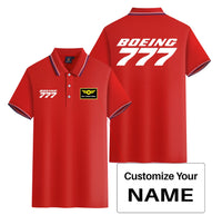 Thumbnail for Boeing 777 & Text Designed Stylish Polo T-Shirts (Double-Side)