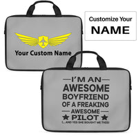 Thumbnail for I am an Awesome Boyfriend Designed Laptop & Tablet Bags