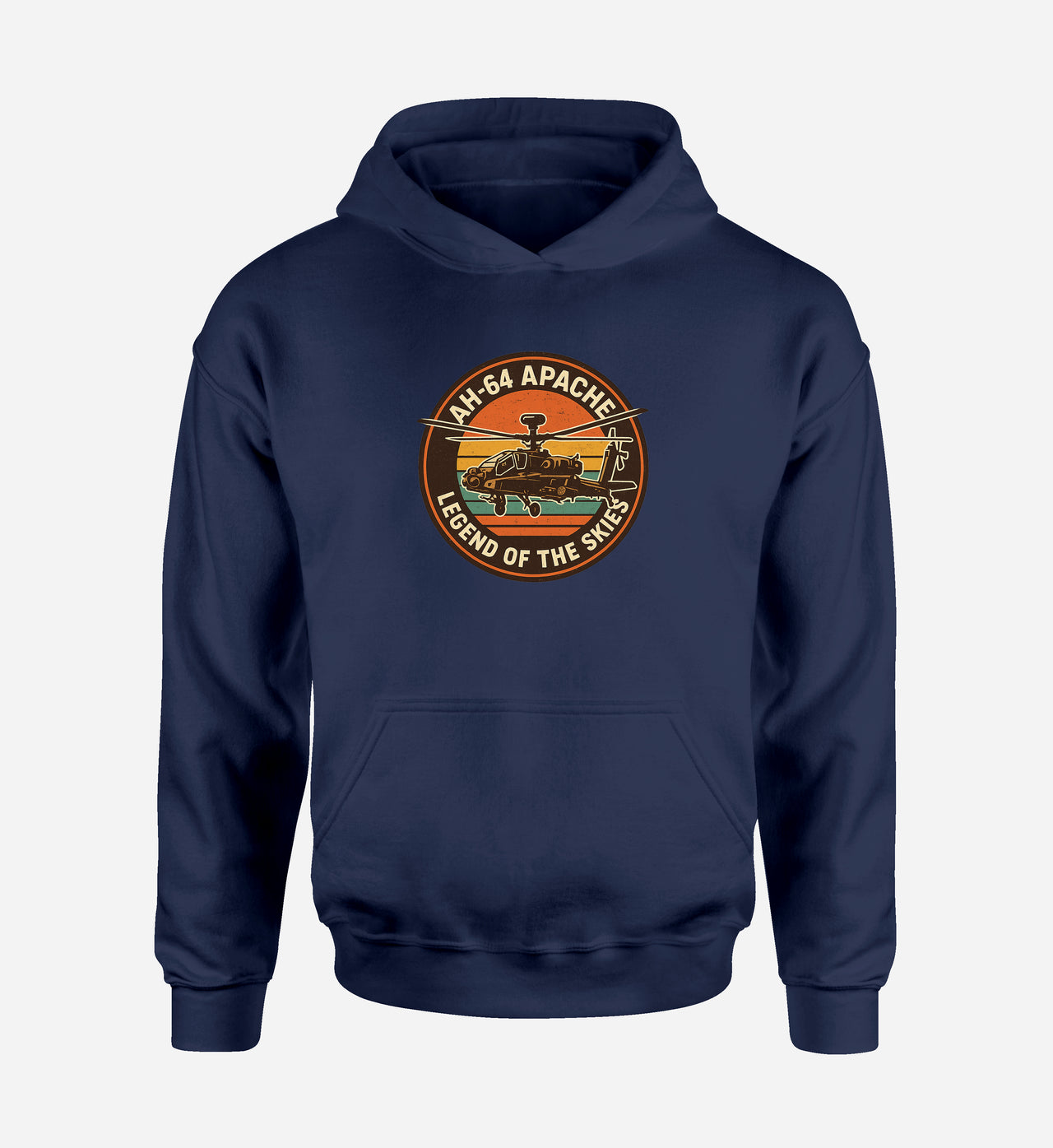 Retro Apache AH-64 Designed Hoodies