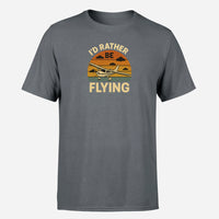 Thumbnail for Retro I'D Rather Be Flying Design Super Quality T-Shirts