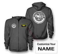 Thumbnail for Aviation Lovers Designed Zipped Hoodies