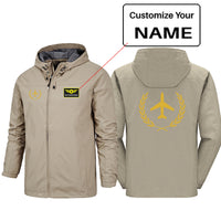 Thumbnail for Leaf & Airplane Designed Rain Jackets & Windbreakers