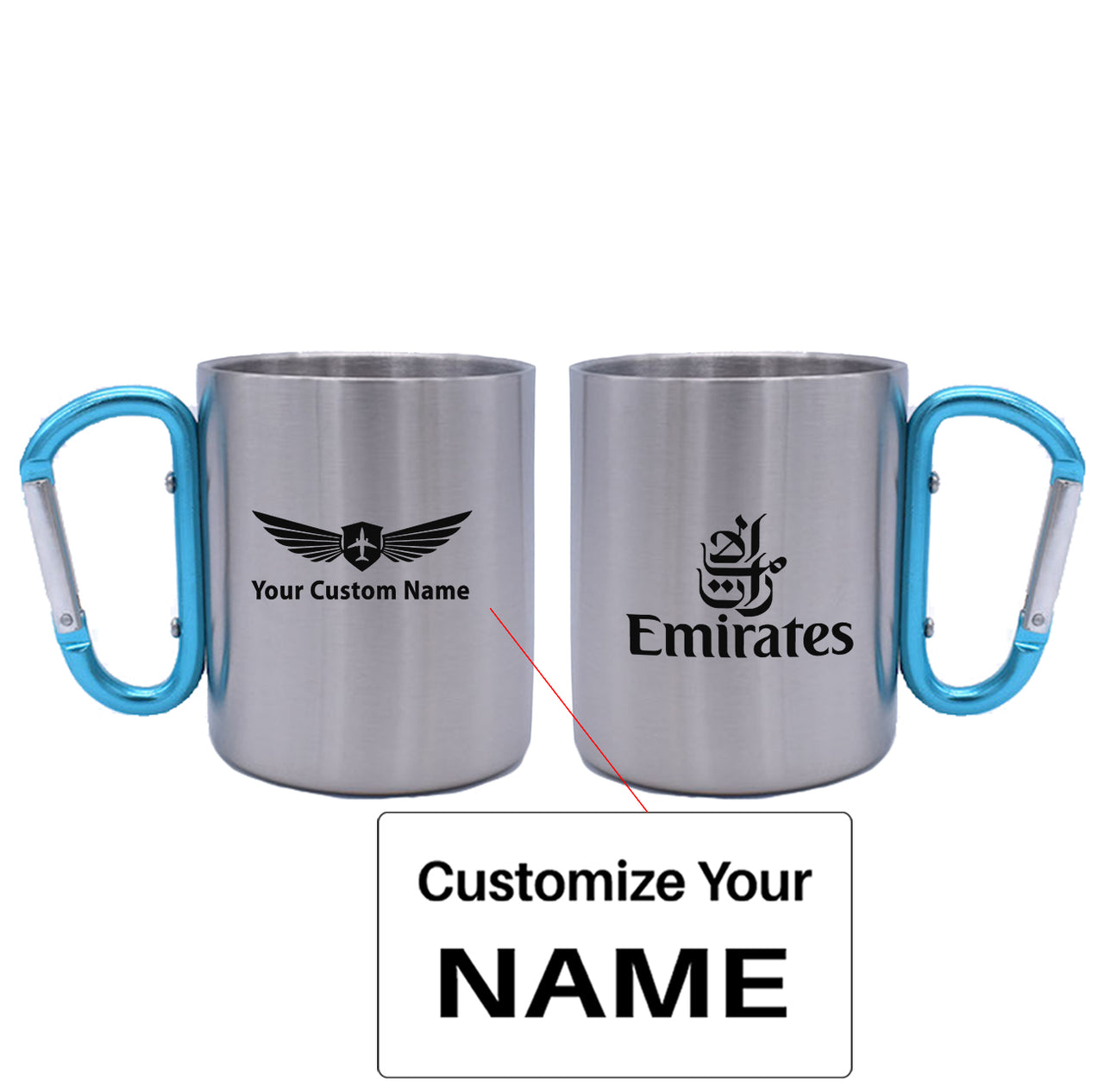 Emirates Airlines Designed Stainless Steel Outdoors Mugs