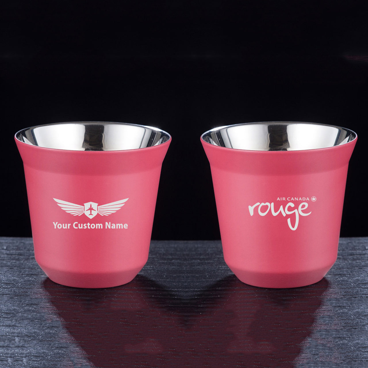 Air Canada rouge Airlines Designed Double Wall Stainless Steel Coffee Mugs