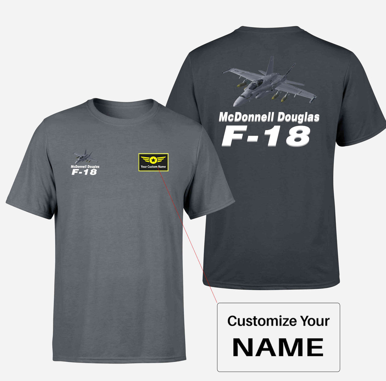The McDonnell Douglas F18 Designed Double-Side T-Shirts