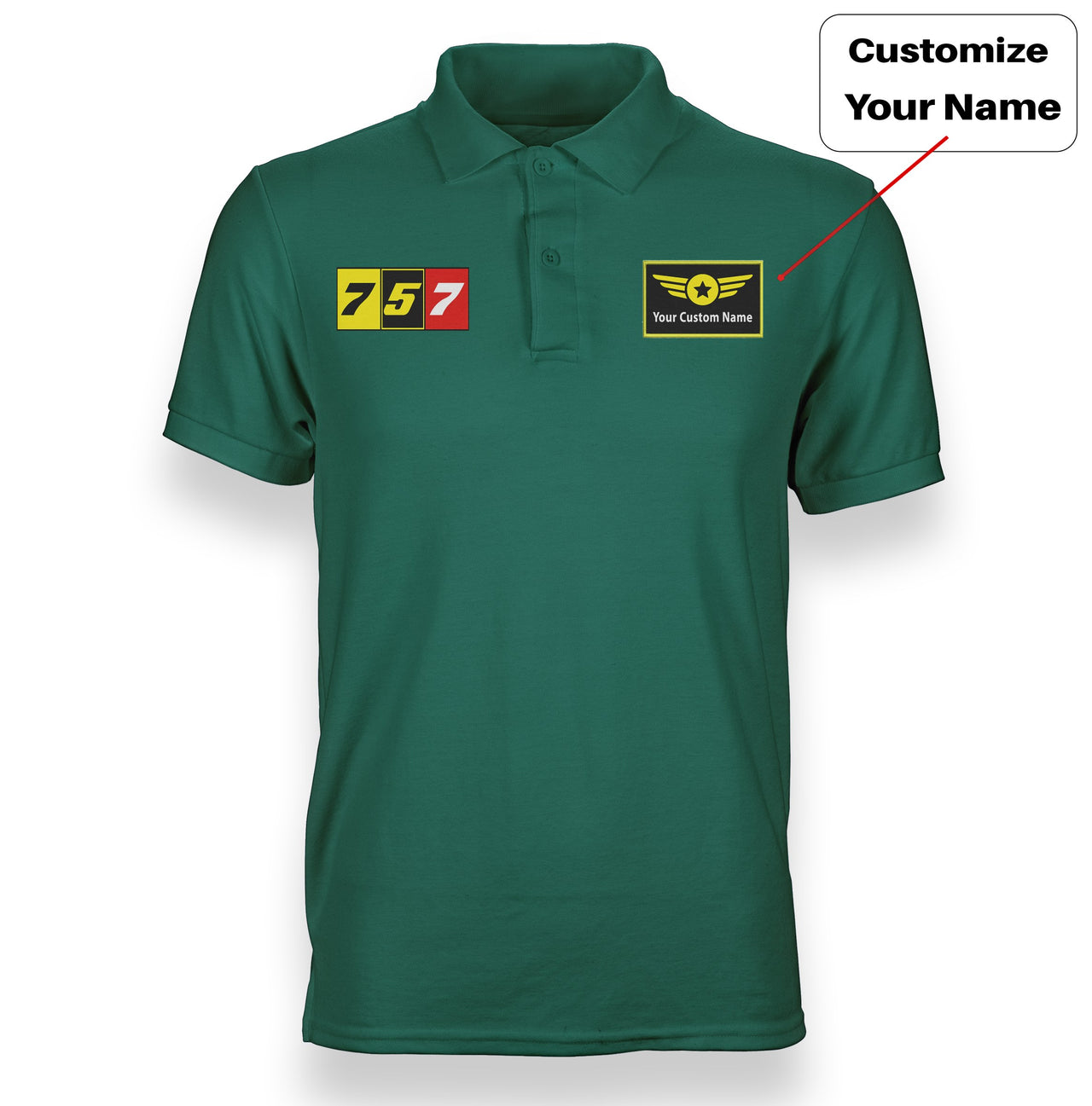 Flat Colourful 757 Designed "WOMEN" Polo T-Shirts