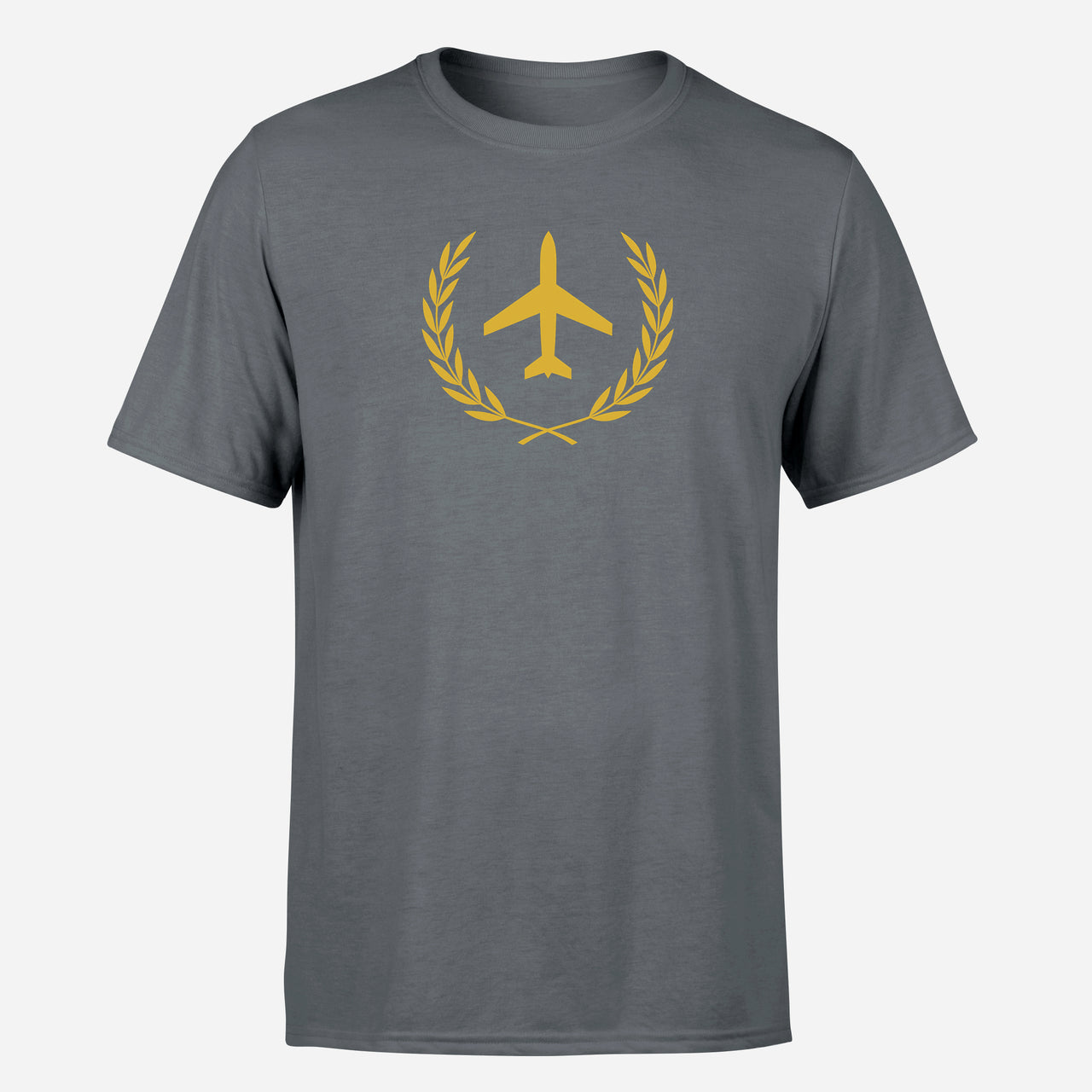 Leaf & Airplane Design Super Quality T-Shirts