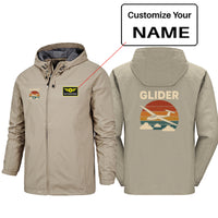 Thumbnail for Retro I Love Gliding Designed Rain Jackets & Windbreakers