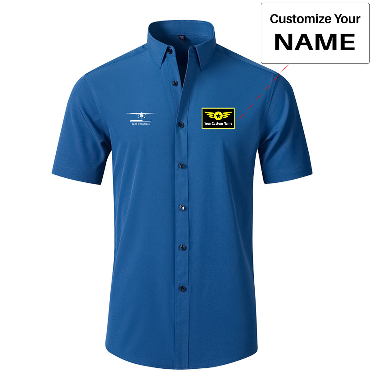 Pilot In Progress (Cessna) Designed Short Sleeve Shirts