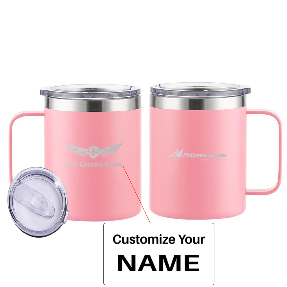 Philippine Airlines Designed Stainless Steel Laser Engraved Mugs
