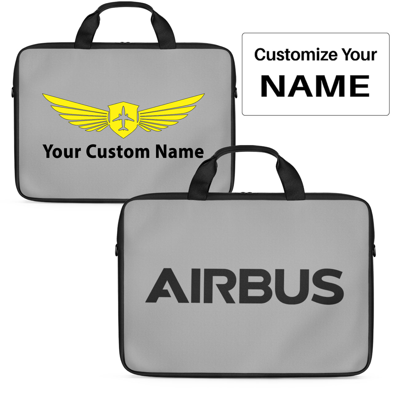 Airbus & Text Designed Laptop & Tablet Bags