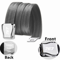 Thumbnail for 767 Flat Text Designed Fashion Airplane Seat Belts