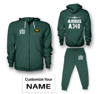 Thumbnail for Airbus A340 & Plane Designed Zipped Hoodies & Sweatpants Set