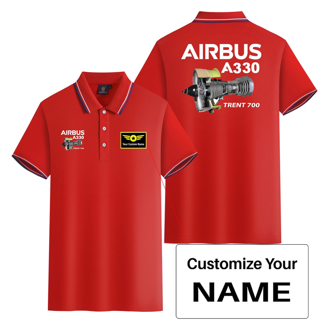 Airbus A330 & Trent 700 Engine Designed Stylish Polo T-Shirts (Double-Side)