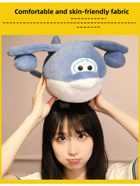 Thumbnail for Large Airplane Plush Toy With Wheels