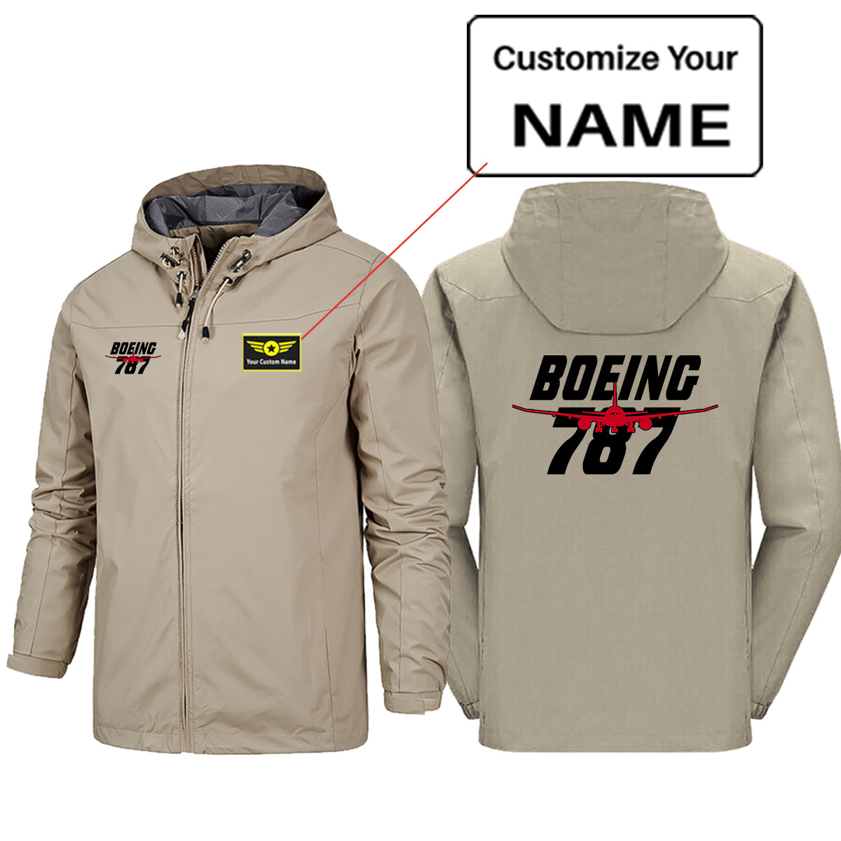 Amazing Boeing 787 Designed Rain Jackets & Windbreakers