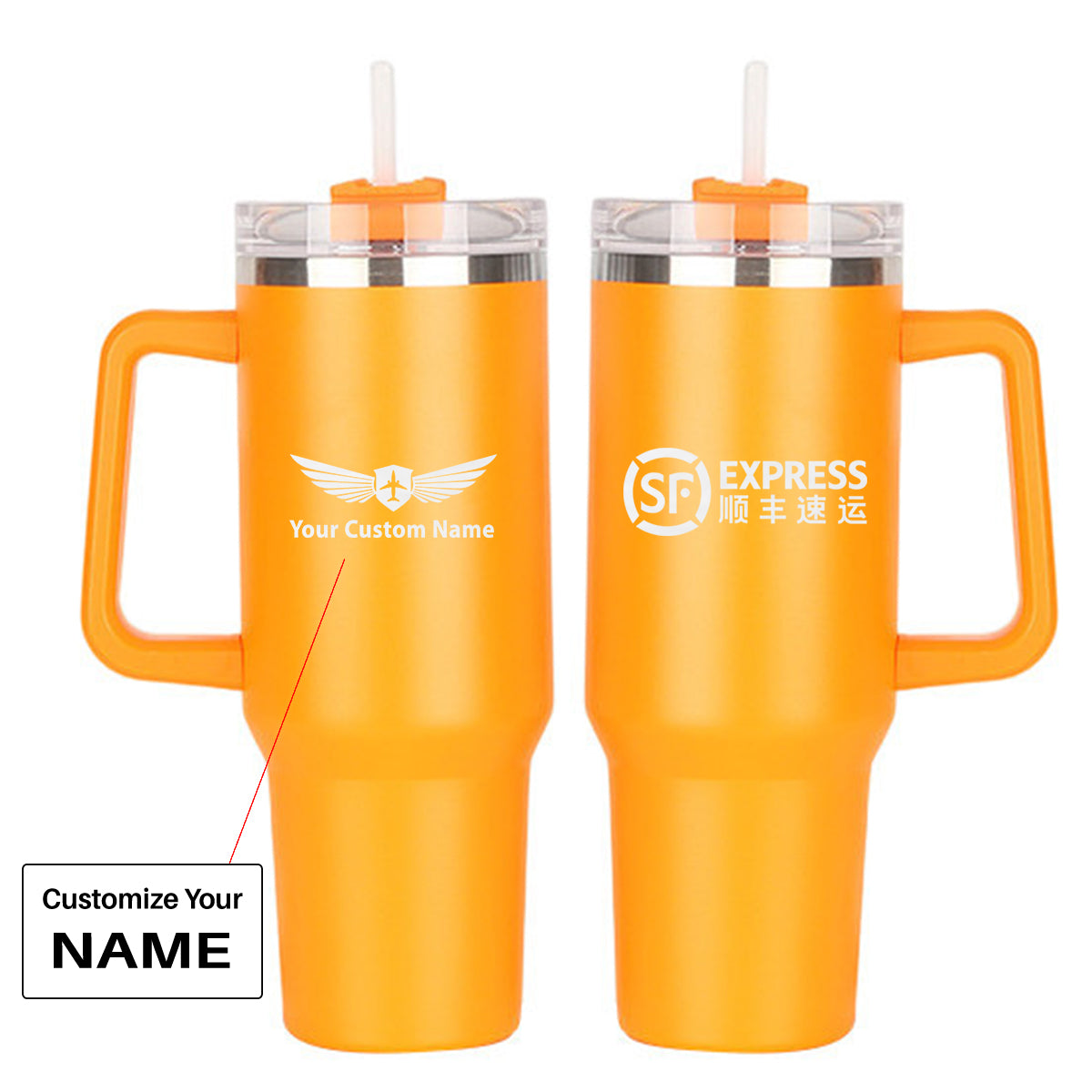 SF Airlines 40oz Stainless Steel Car Mug With Holder
