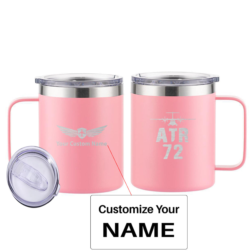 ATR-72 & Plane Designed Stainless Steel Laser Engraved Mugs