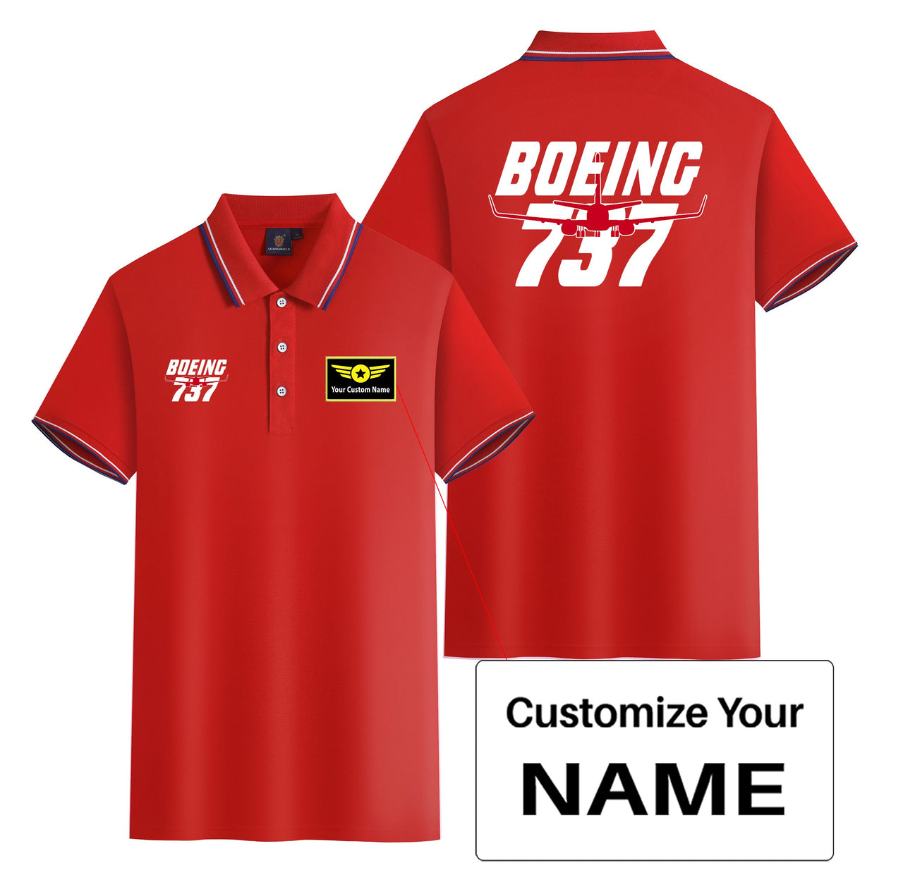 Amazing Boeing 737 Designed Stylish Polo T-Shirts (Double-Side)
