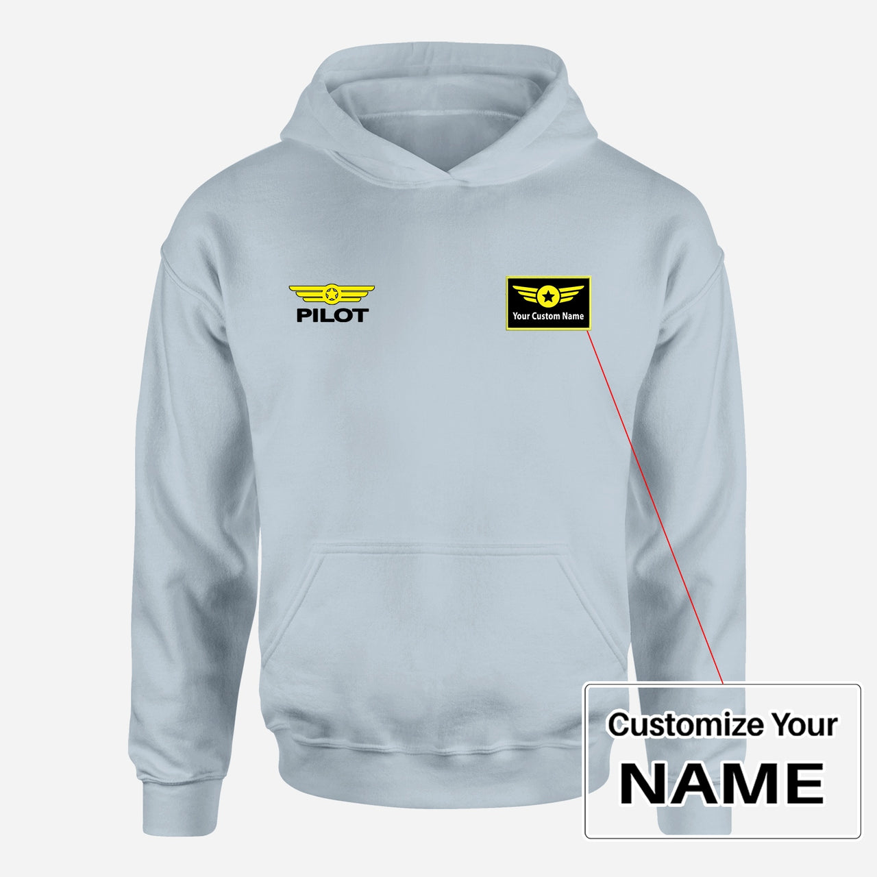 Pilot & Badge Designed Hoodies