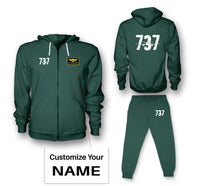 Thumbnail for Boeing 737 Designed Designed Zipped Hoodies & Sweatpants Set
