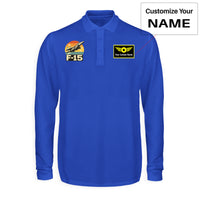 Thumbnail for Retro Fighter Jet F15 Designed Long Sleeve Polo T-Shirts