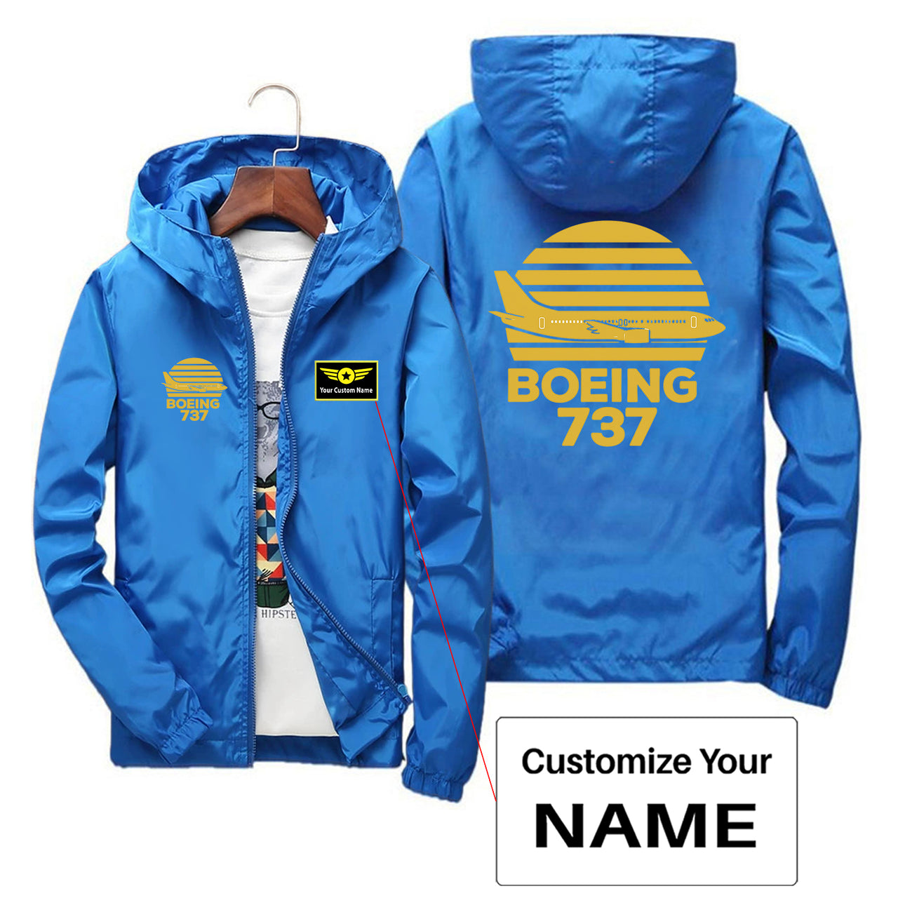 Retro Boeing 737 Designed Thin Windbreaker Jackets