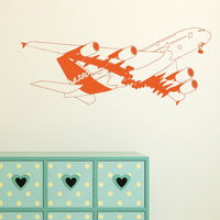 Thumbnail for Departing Detailed Airbus A380 Designed Wall Sticker