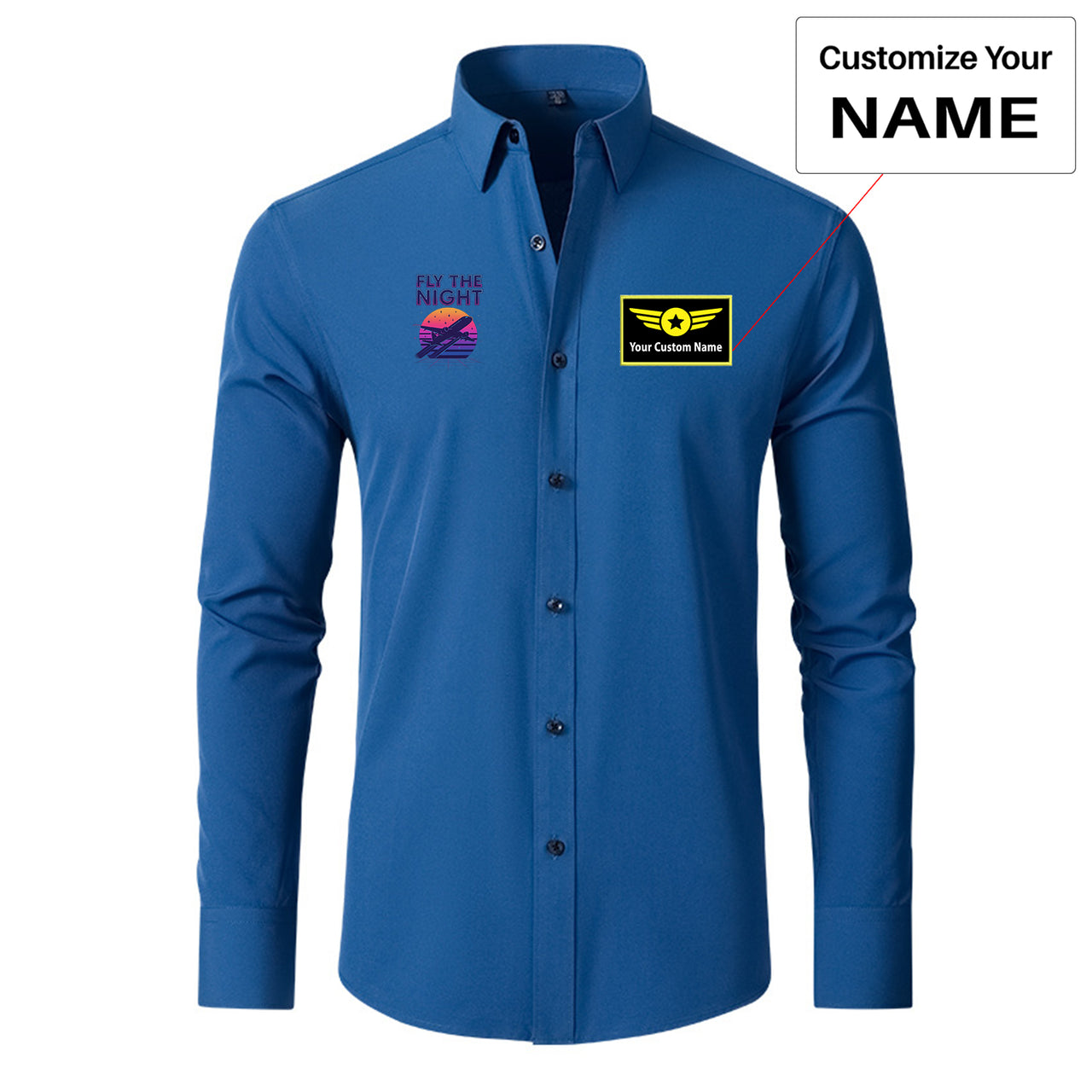 Fly The Night Designed Long Sleeve Shirts
